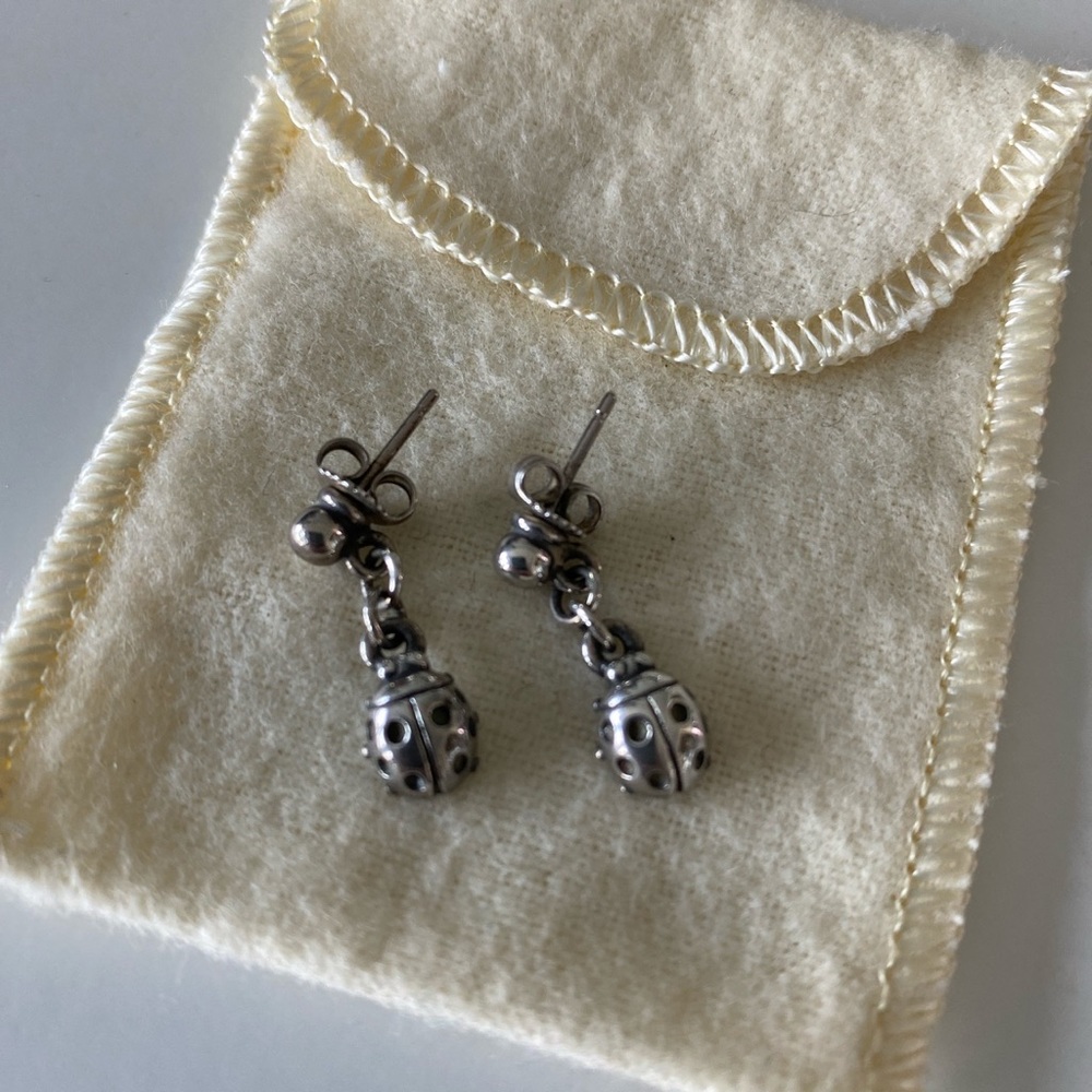 James Avery Lady bug earrings